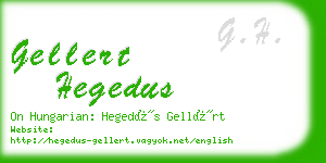 gellert hegedus business card